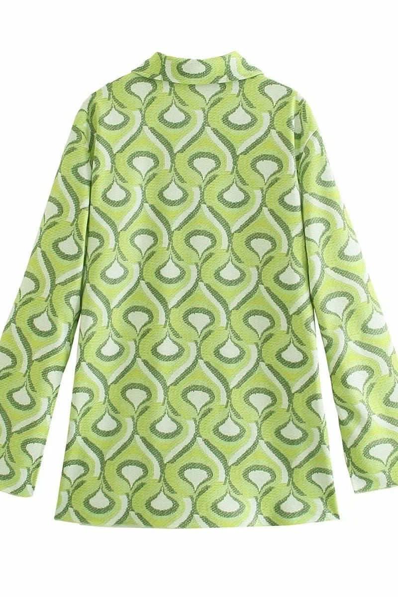 Casual geometric printed suit - Image 5