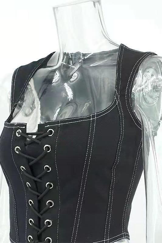 American denim strap top - Image 5