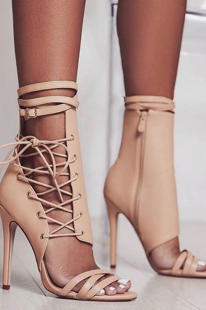 High-heel strap belt buckle sandals - Image 4