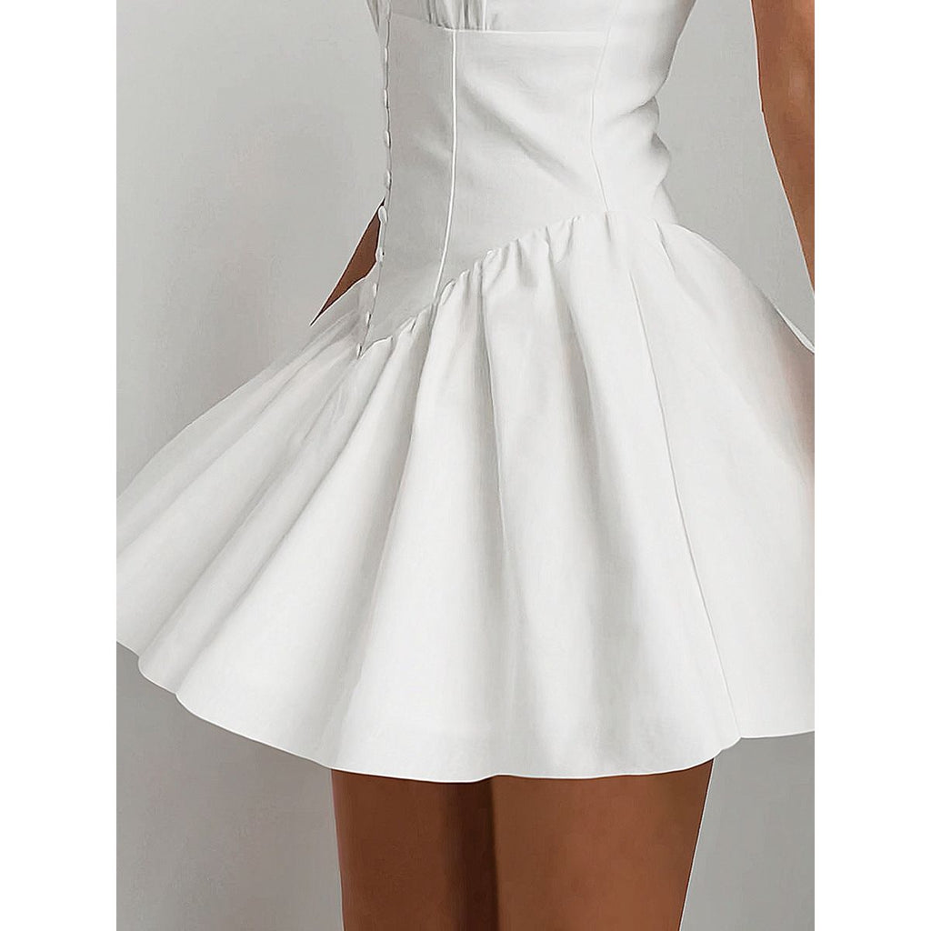 White lace pure cotton halter dress - Image 5