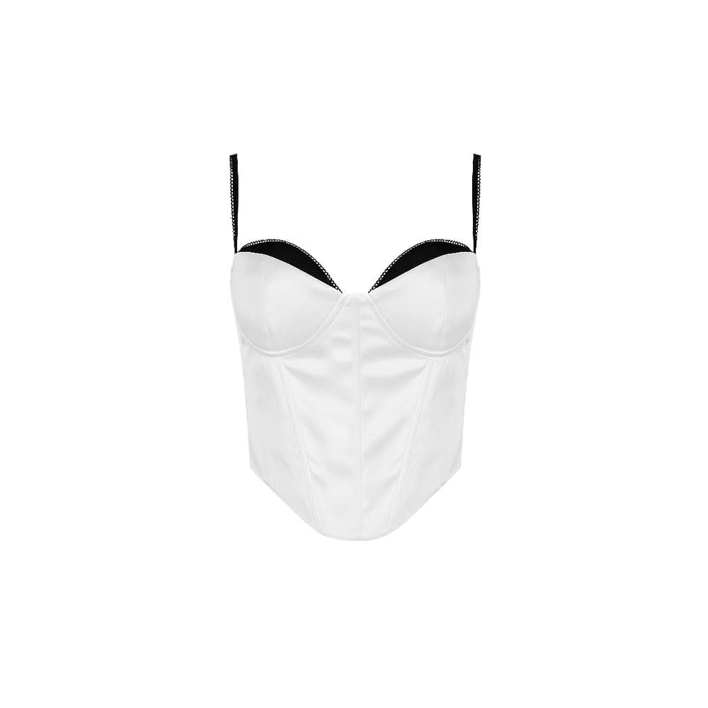 White slim back fishbone top - Image 6