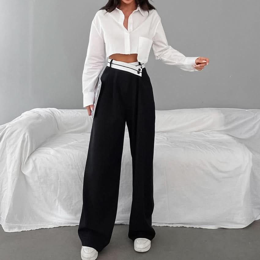 Casual drape mopping pants - Detail