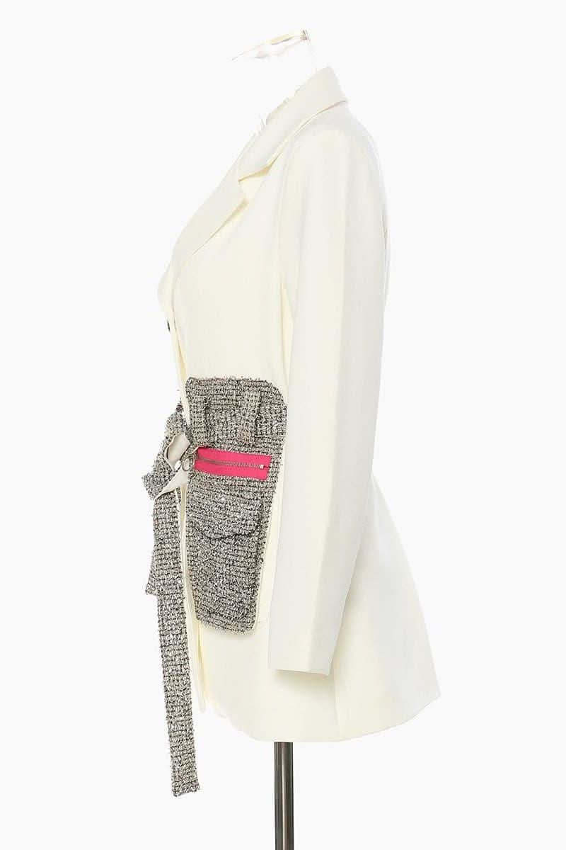 Eye-catching mid-length suit jacket - Side View