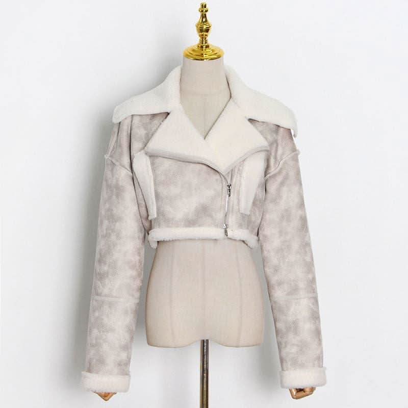 Top Tide Lambswool Short Fur Jacket - Image 7