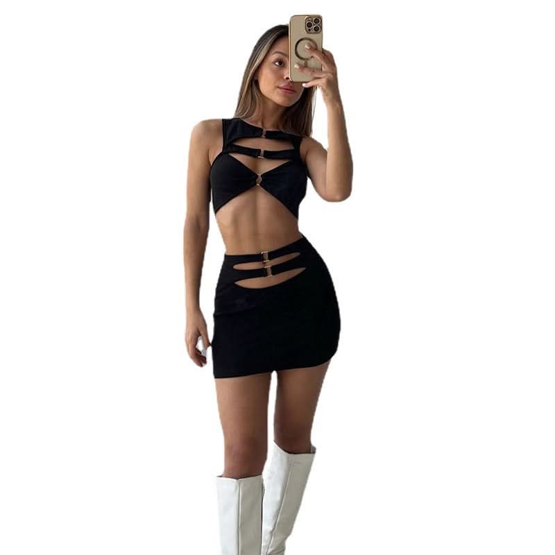 Strap Neck Sleeveless sTwo-piece dress - Image 5