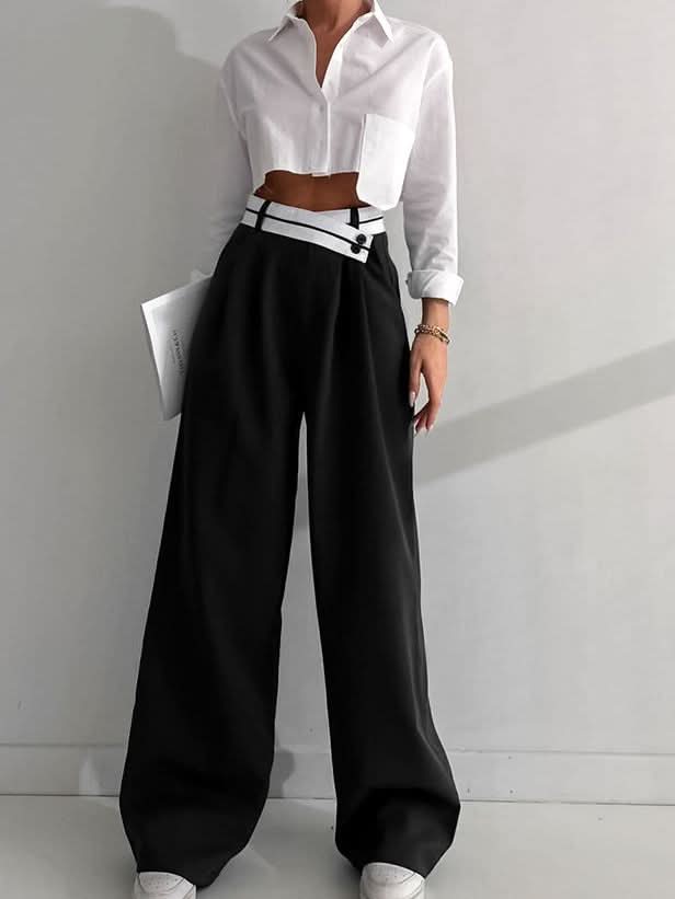 Casual drape mopping pants - Side View