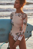 Printed Long Sleeve swuimsuit