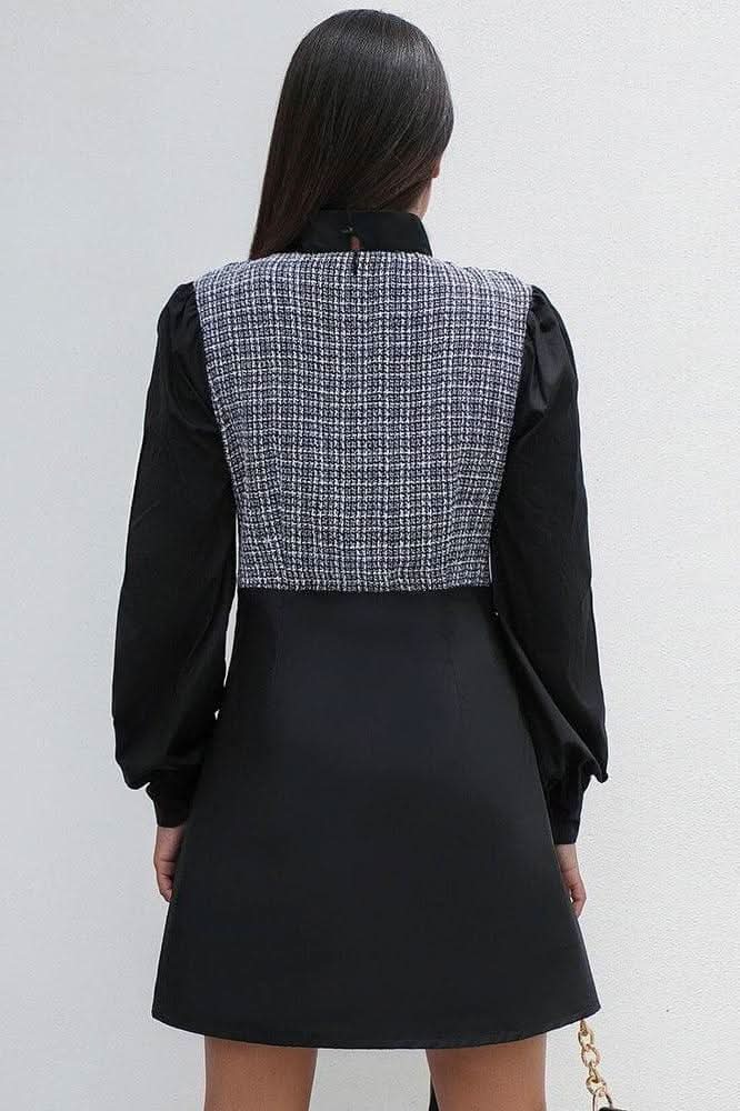 Round Neck Long-Sleeved Dress - Image 5