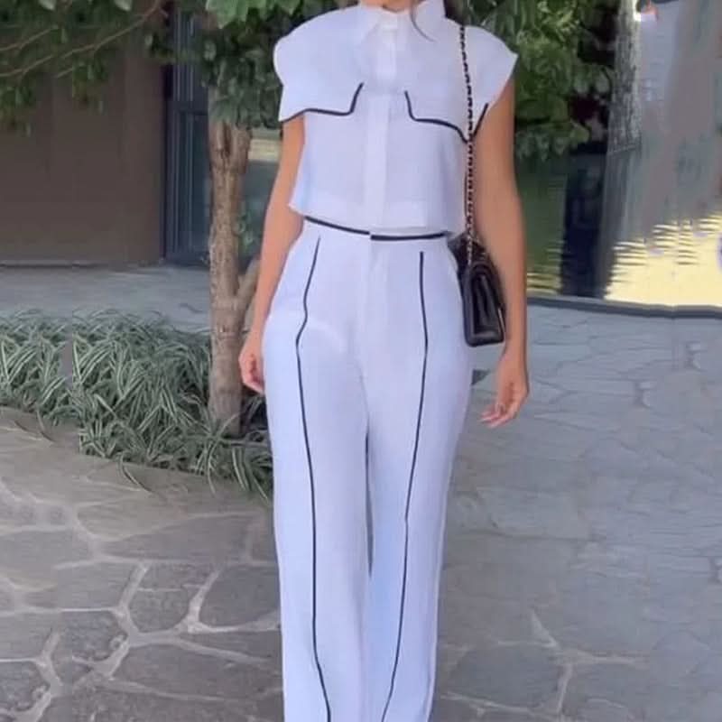 Casual suit of shirt with pockets and pants. - Image 4