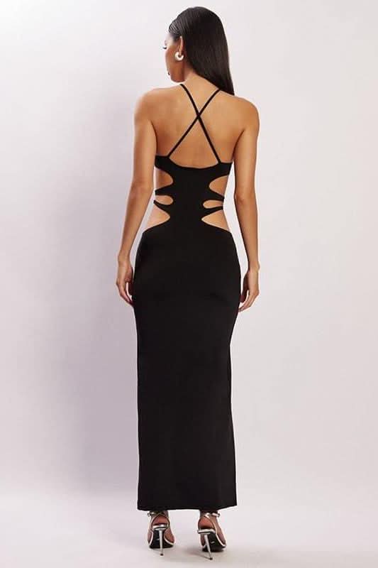 Hollow design long Black dress - Image 5