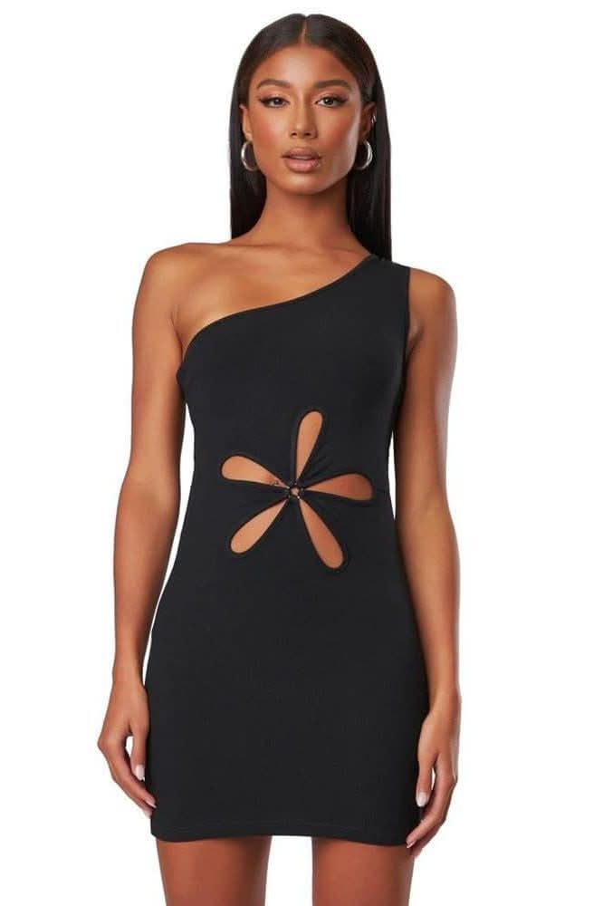 Mid-waist slanted shoulder sleeveless dress - Image 5