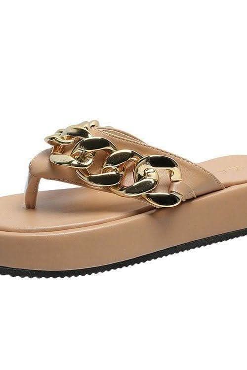 Thick-soled chain sandals - Image 9