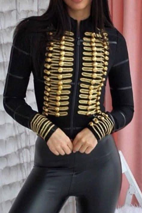 Black buttoned style jacket - Image 5