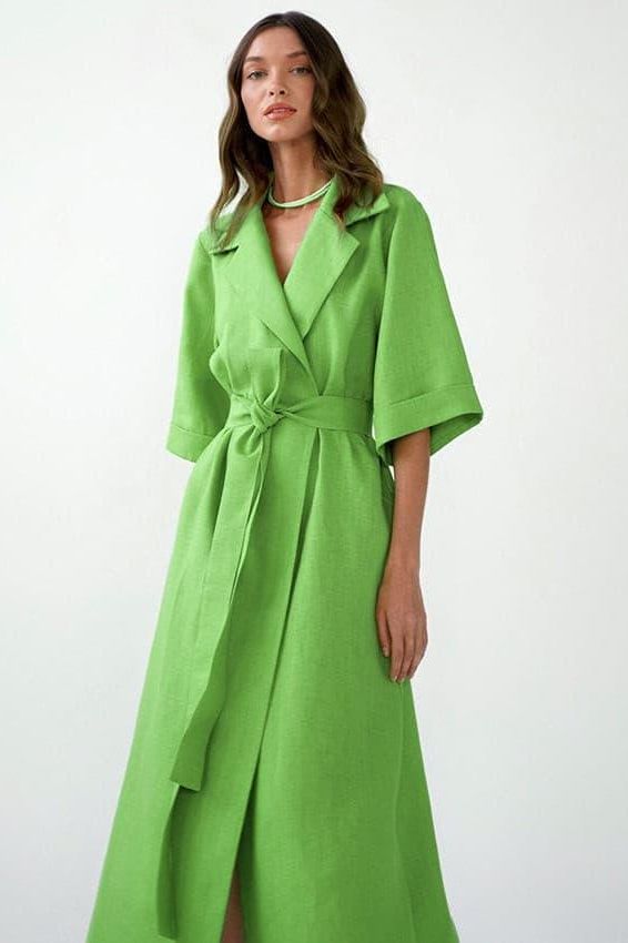 Cotton and linen long skirt A-line skirt maxi dress.