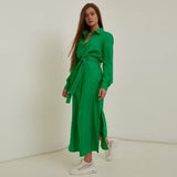 Green casual  large size loose dress