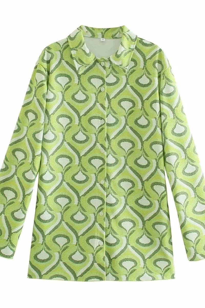 Casual geometric printed suit - Detail