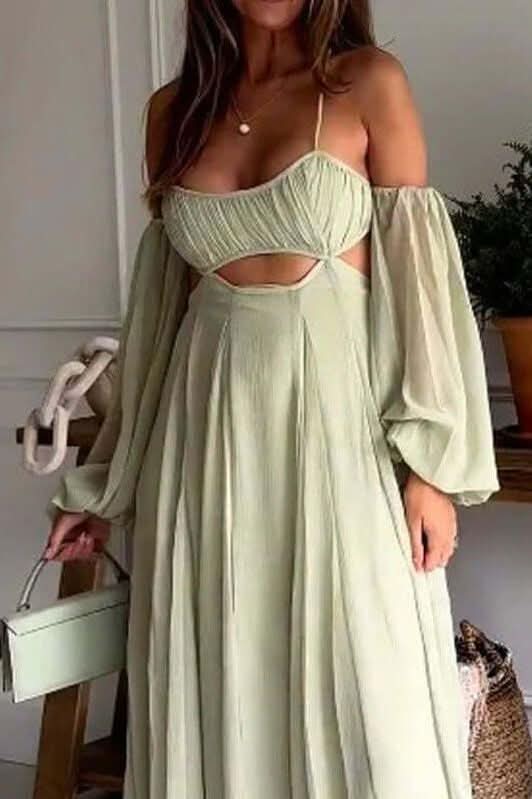 Casual backless strap suspender dress - Detail