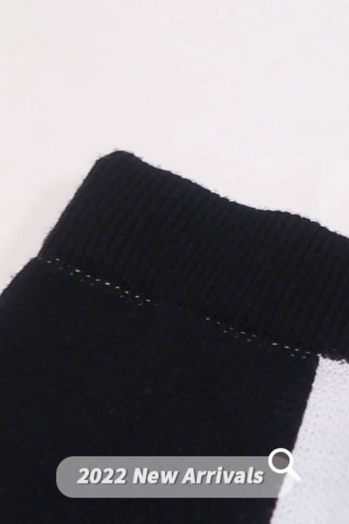 High waist slim slit bag hip checkerboard skirt - Image 6