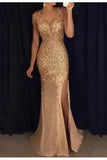 long evening dress with slit