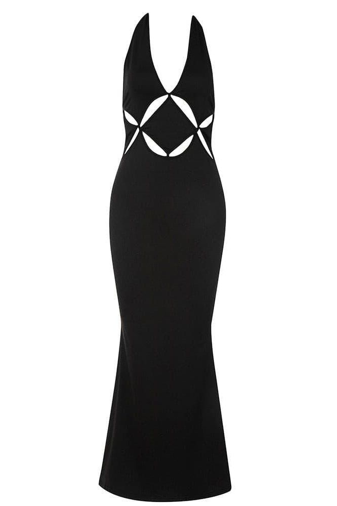 Hollowed out slim fit hip dress.