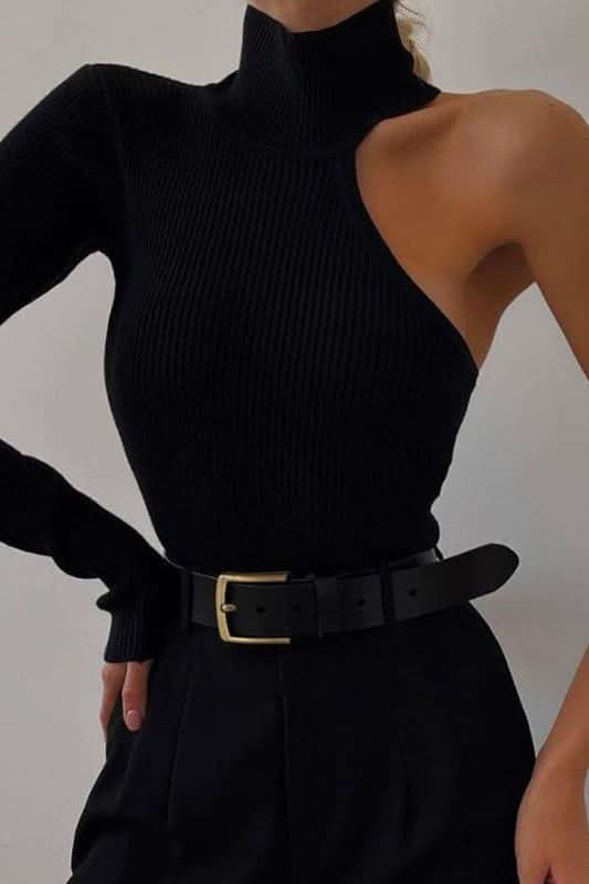 Single-sleeve irregular jumpsuit - Side View
