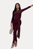 Slim Fit Strap Back Zipper Jumpsuit