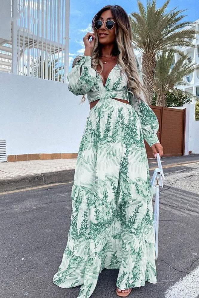 Long sleeved Printed Summer Dress - Image 8