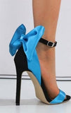 Elegant big bow high-heeled sandals