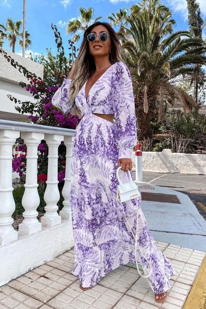 Long sleeved Printed Summer Dress - Image 4