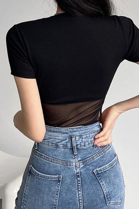 American mesh stitching Bodysuit - Image 6