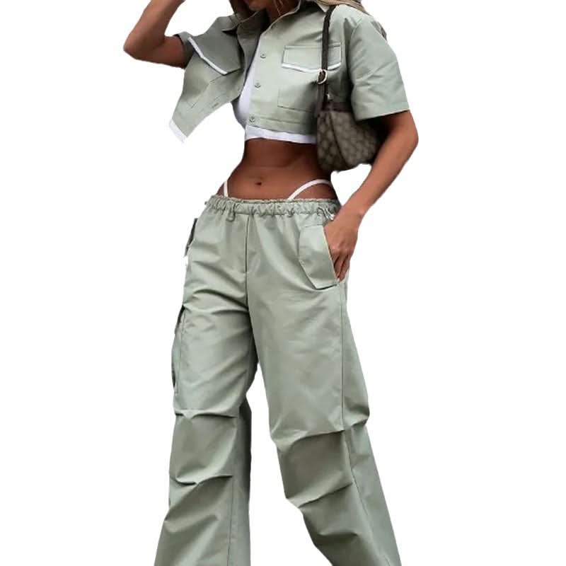 Parachute pants and an ultra-short shirt outfit. - Image 5