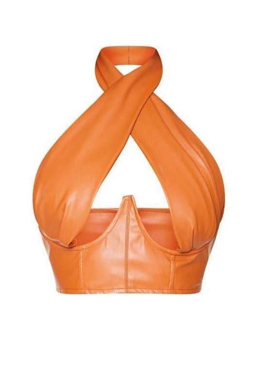 PU leather backless Top - Image 4