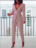 Plaid Casual Blazer suit