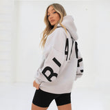 Loose Fit Hoodie with Big Thick Letters