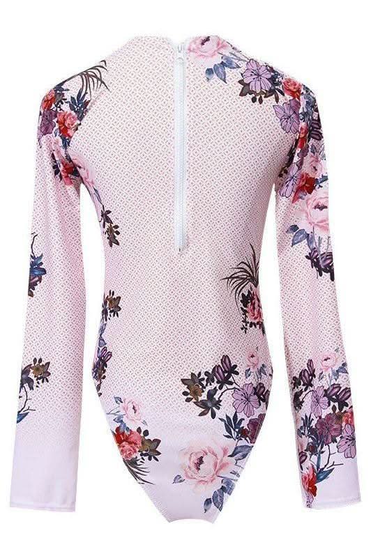 Printed Long Sleeve swuimsuit - Image 4