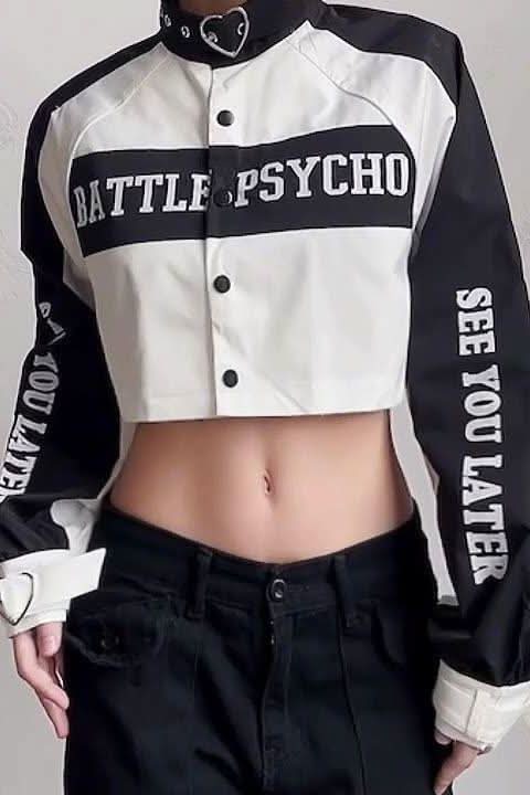 American Short motorcycle jacket - Front View