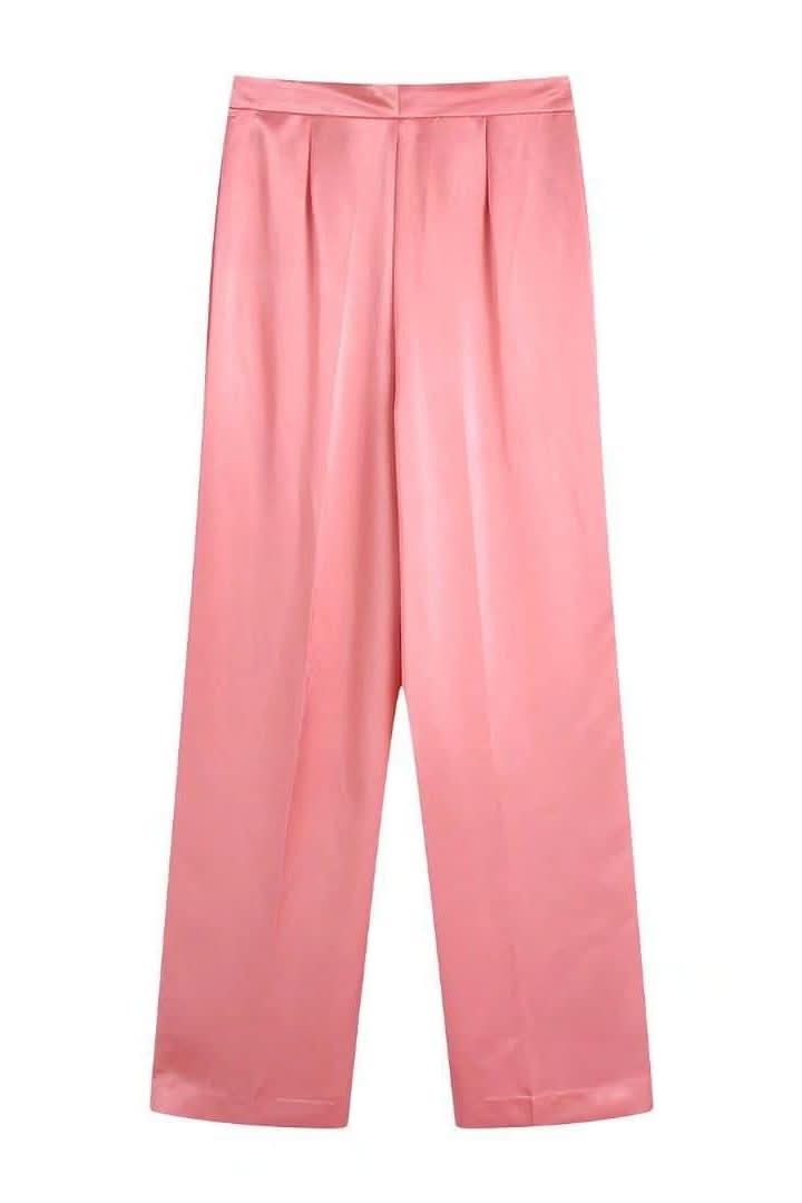 Silk satin texture straight pants - Image 5