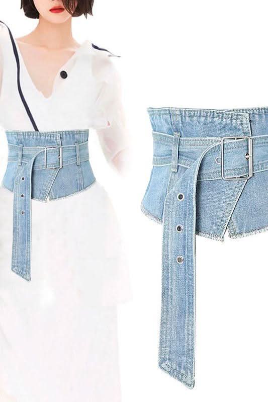 Versatile denim tied belt - Detail