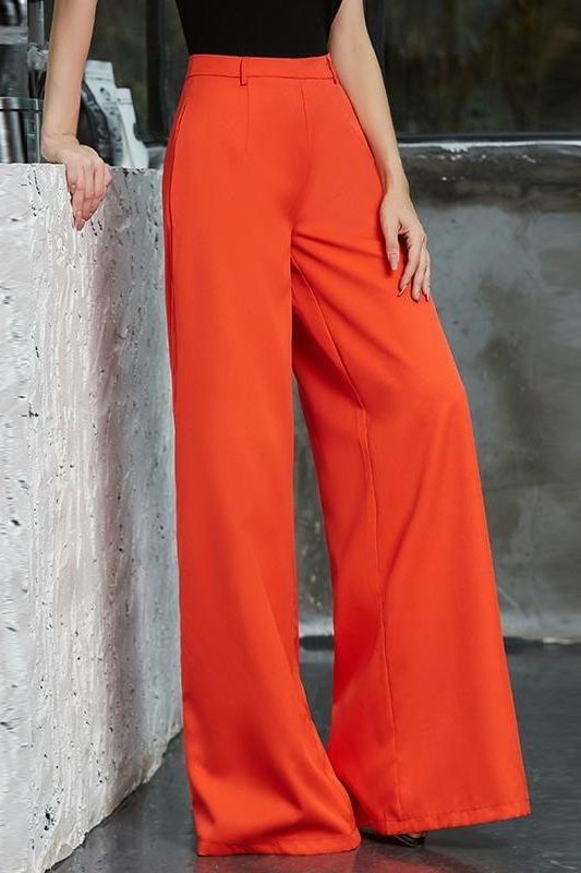 High Waist Bell Bottom Wide Leg Pants - the woman concept