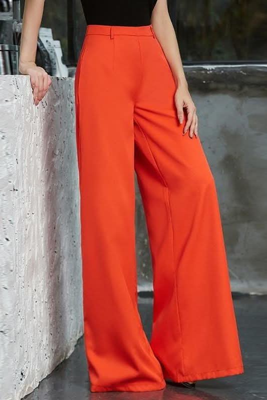 High Waist Bell Bottom Wide Leg Pants - the woman concept